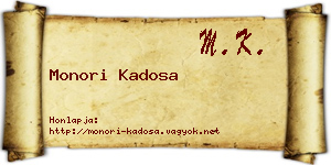 Monori Kadosa névjegykártya